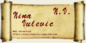 Nina Vulević vizit kartica
